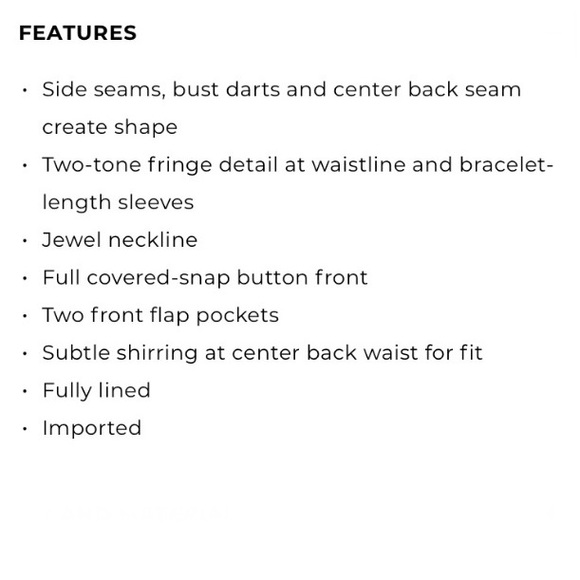 Talbots Cream Stripe Fringe Blazer - Picture 12 of 12